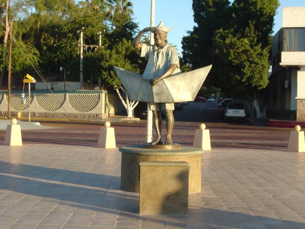 Our favorite statue - wrote his dreams on paper, made a boat and floated away